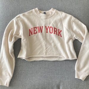 NEW YORK Cropped Crewneck Sweatshirt
